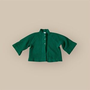 Charter club 100% merino wool 3/4 sleeve button up cardigan size xl